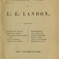 Letitia Elizabeth Landon (L. E. L.)