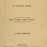 Paradise Lost.  A Poem.  In Twelve Books.  By John Milton.  A New Edition.